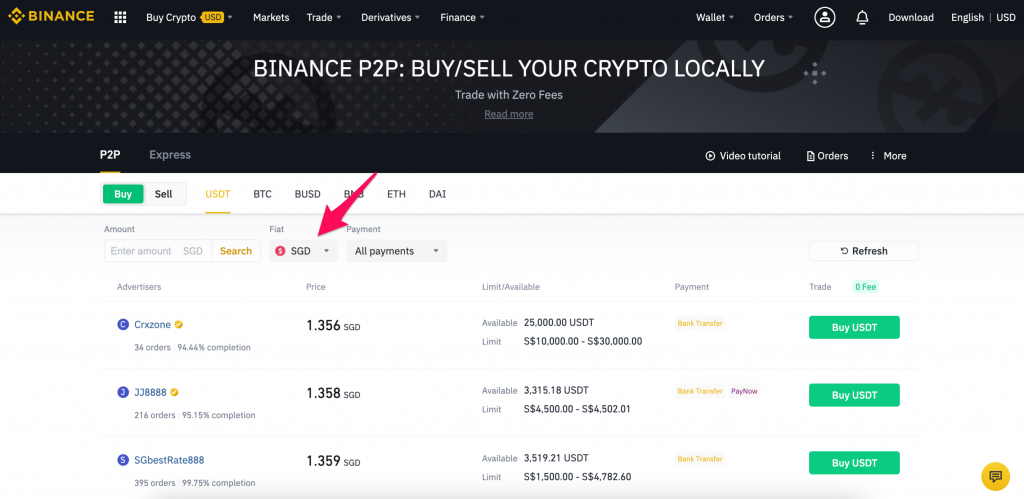 How To Use The Binance P2P Platform In Singapore