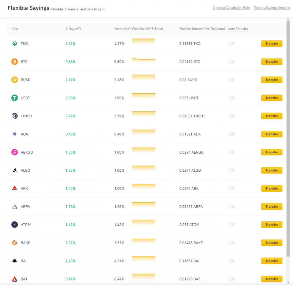 What is the difference between flexible savings and locked staking in Binance