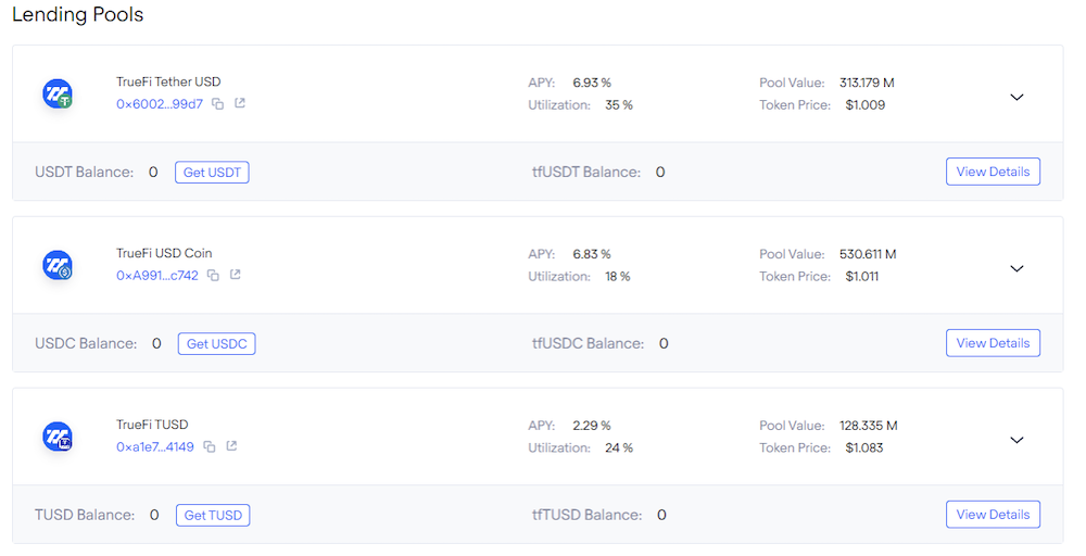 TrueFi Lending Pool