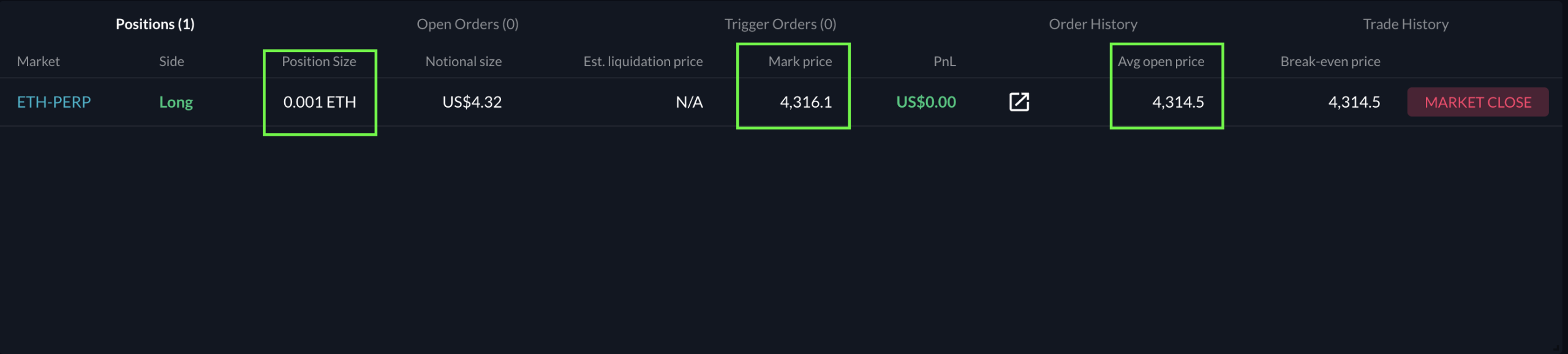 ETH PERP SMALL BUY
