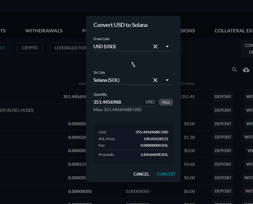 FTX Buying SOL
