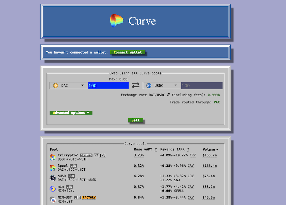 Curve Finance Yield Farm