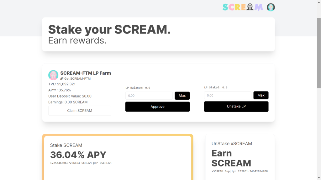 Scream Protocol Staking