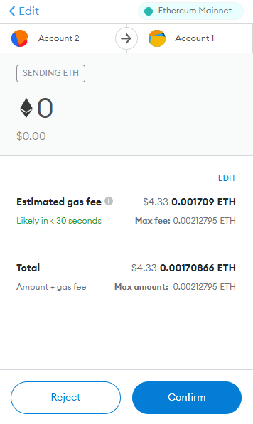 Gas fees metamask