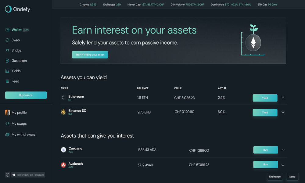 OnDefy Yield Farming