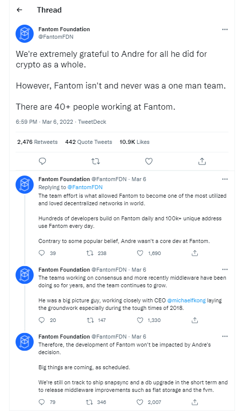 Fantom roadmap