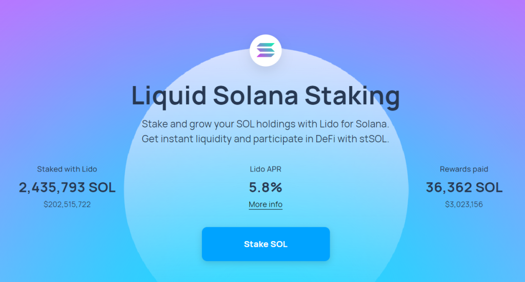 Staking Solana