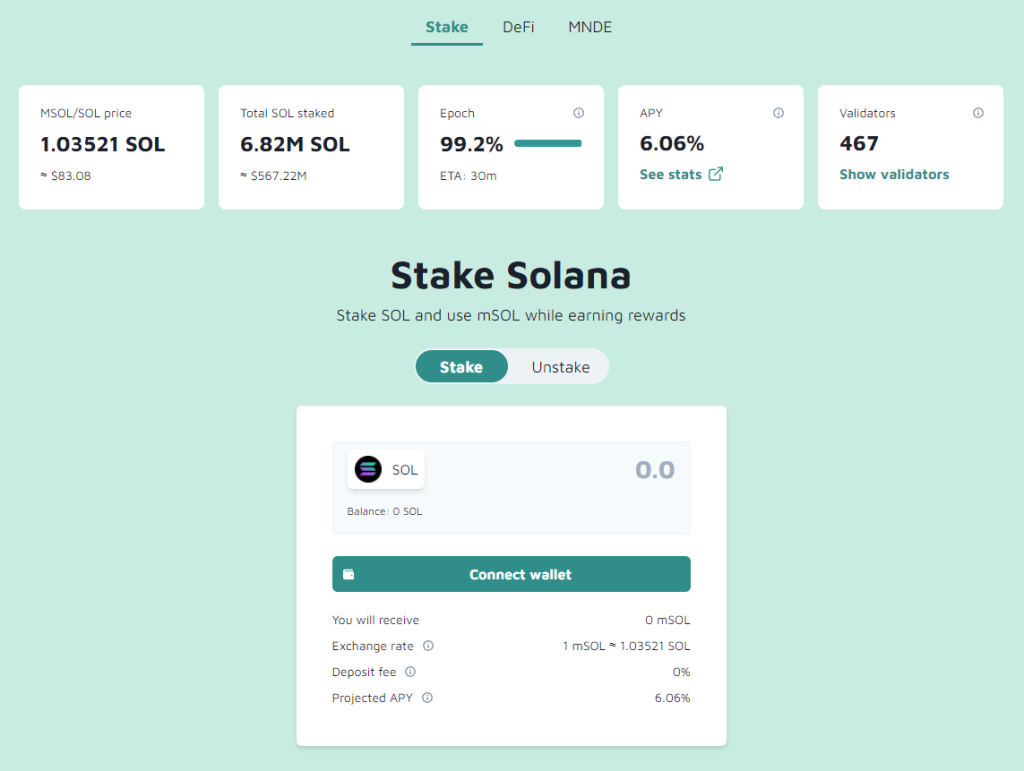 Staking Solana