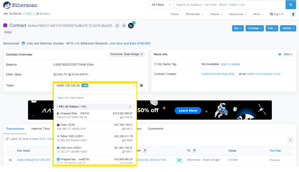 Etherscan Whale Wallet