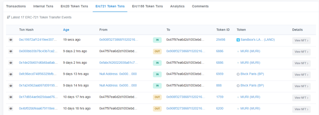 Etherscan wallet tracking