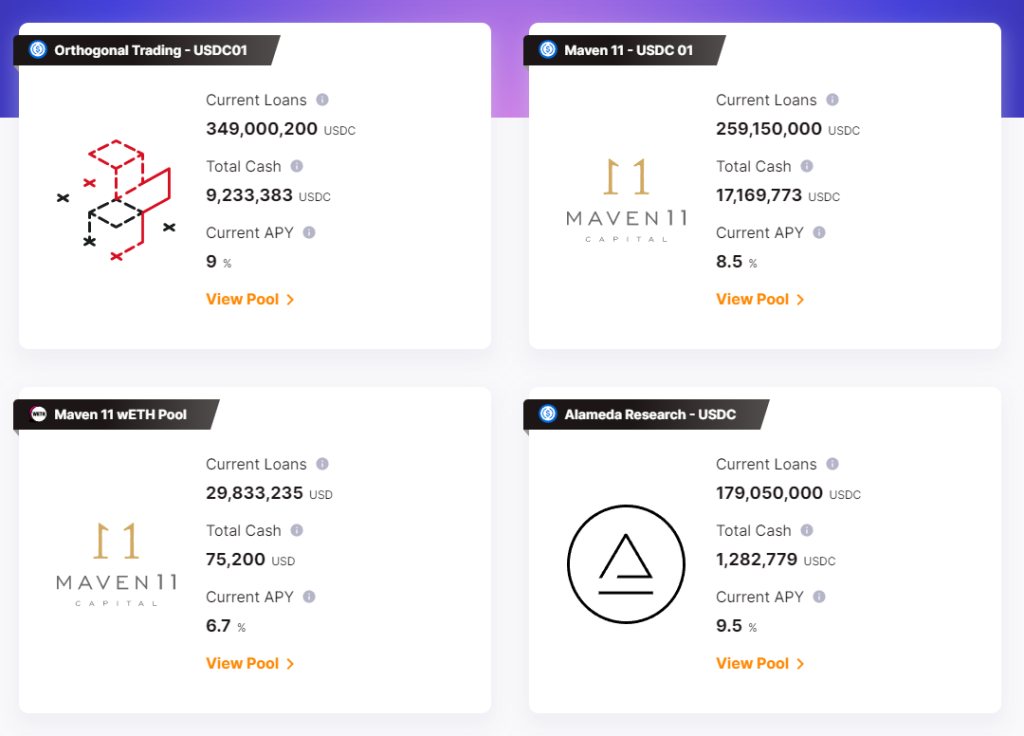 maple finance apy returns