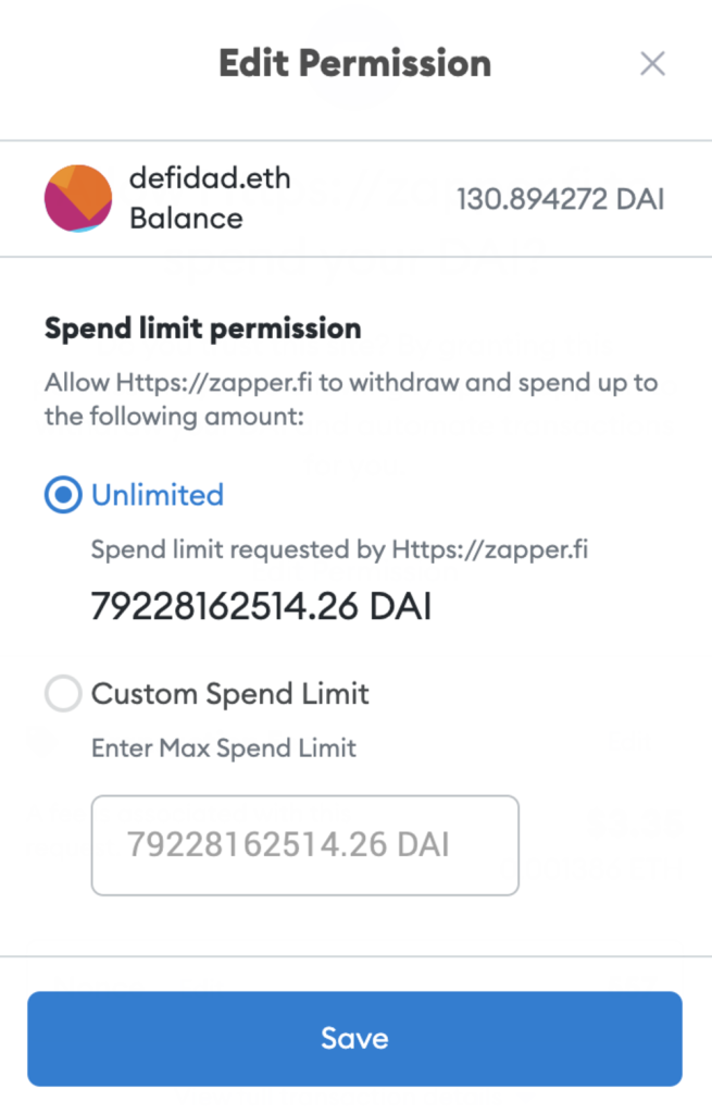 infinite approval metamask