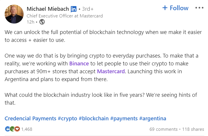 Juggernauts Binance & Mastercard Join Forces For Crypto Payment At Over 90 Million Merchants