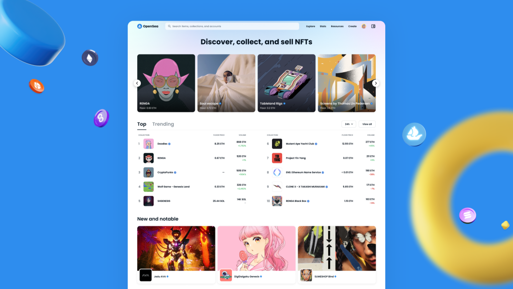 OpenSea homepage