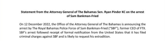 FTX's Sam Bankman-Fried Arrested in The Bahamas, Charged With Violation of Securities Law