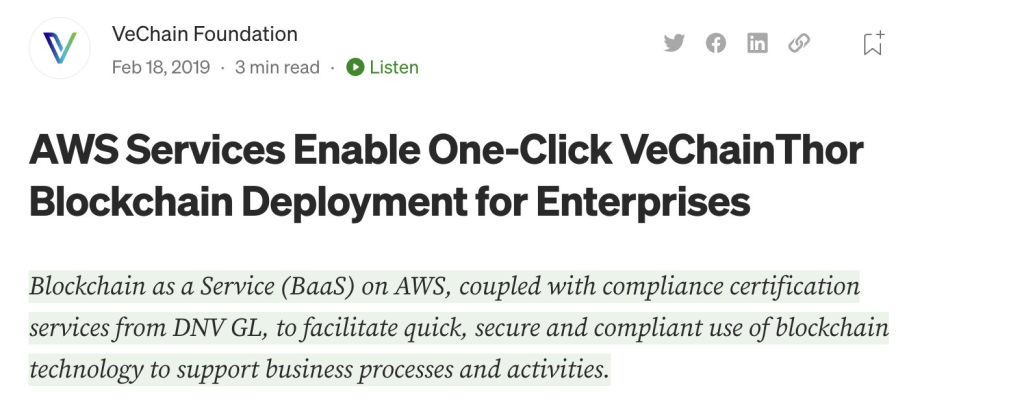 Avalanche Is Up 30% After Amazon AWS Partnership To Scale Blockchain Solutions For Governments and Enterprises