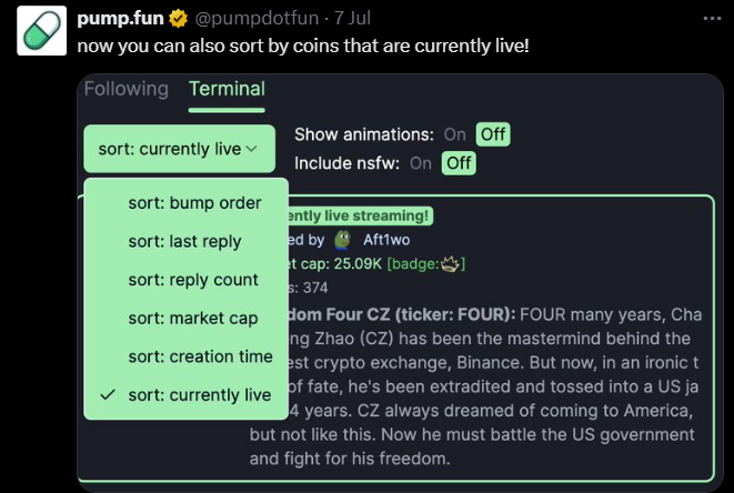 Pump.Fun, The Memepad with Controversial Livestreams